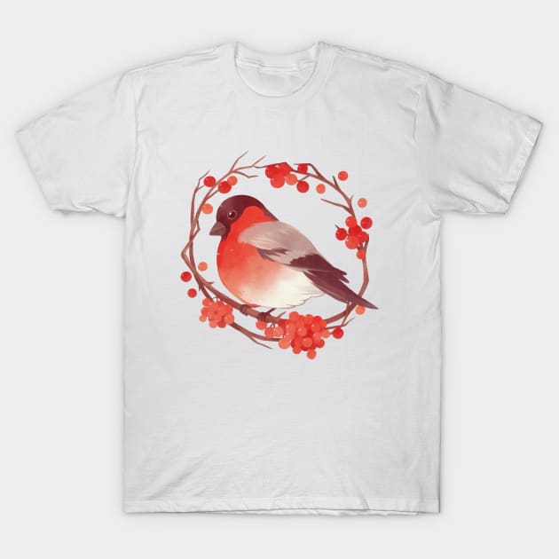 Bullfinch T-Shirt by HelenaMishchenko